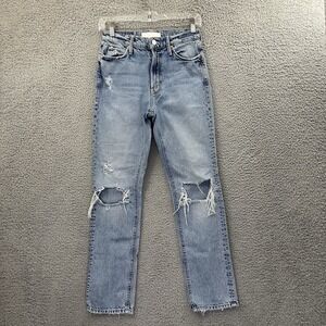 Mother‎ Superior The Dazzler Ankle Jeans Distressed High Rise Women's 24 x 27